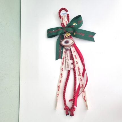 Κρεμαστό Γούρι 2026 - Κλειδί με μάτι με κόκκινο κορδόνι