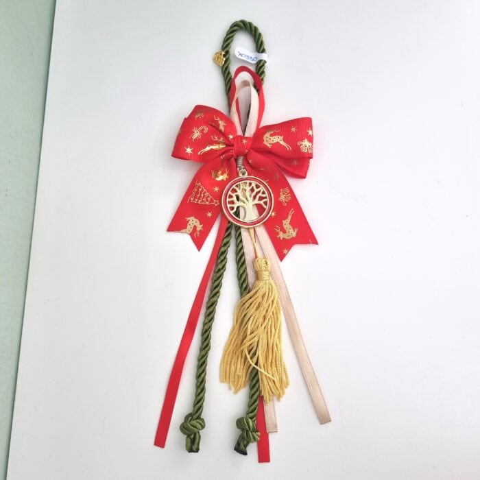 149 Κρεμαστό Γούρι 2026 - Δέντρο ζωής με λαδί κορδόνι - Image 1