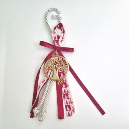 Κρεμαστό Γούρι 2026 - Δέντρο ζωής με εκρού κορδόνι