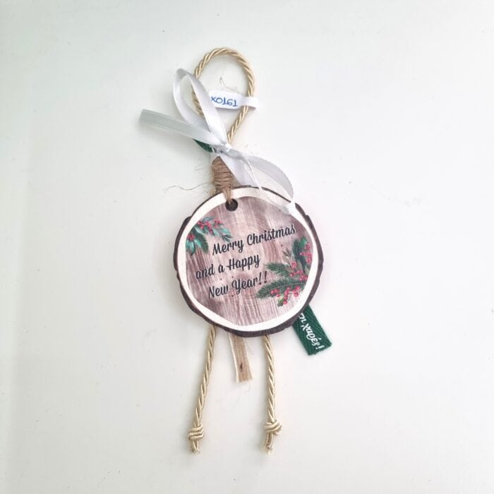 182 Κρεμαστό Γούρι 2026 - Ευχές με χρυσό κορδόνι - Image 1