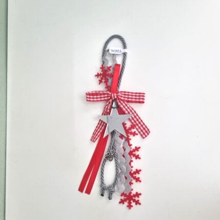 Κρεμαστό Γούρι 2026 - Αστέρι ασημί με τη λέξη "Τύχη"