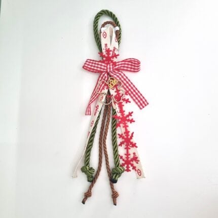 Κρεμαστό Γούρι 2026 - Τριφύλλι με λαδί και καφέ κορδόνι