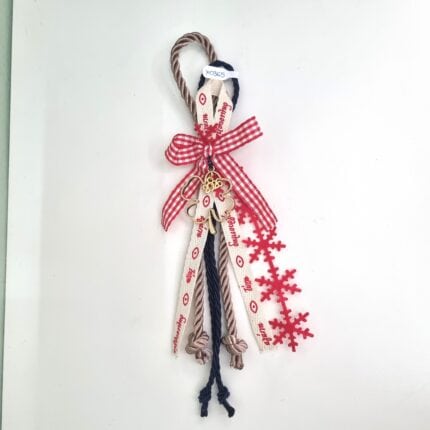 Κρεμαστό Γούρι 2026 - Τριφύλλι με μπρονζέ και μπλε κορδόνι