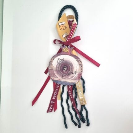 Κρεμαστό Γούρι 2026 - Ρόδι που γράφει "Όλα ρόδινα"