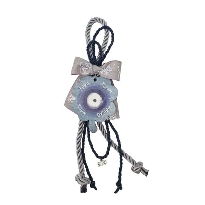 20251101_121226 Κρεμαστό Γούρι 2026 - Τριφύλλι με γκρι κορδόνι - Image 1