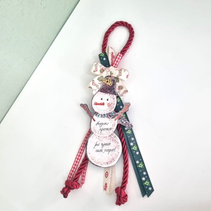 Κρεμαστό Γούρι 2026 - Χιονάνθρωπος - Image 1