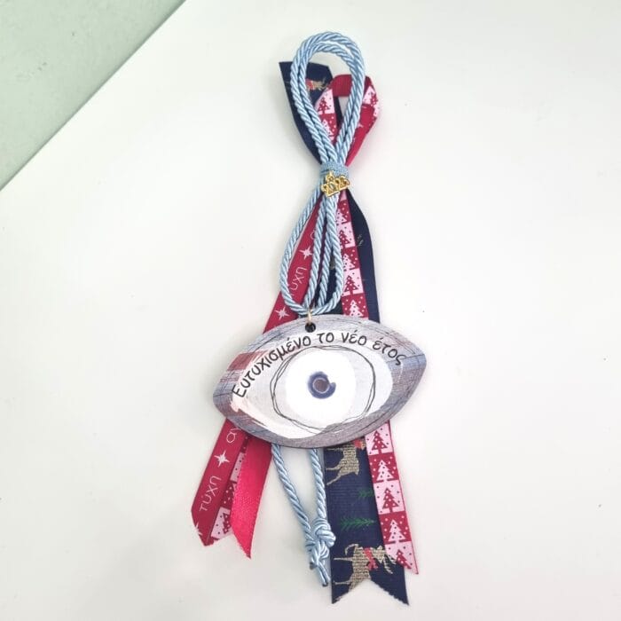 206 Κρεμαστό Γούρι 2026 - Μάτι με γαλάζιο κορδόνι - Image 1