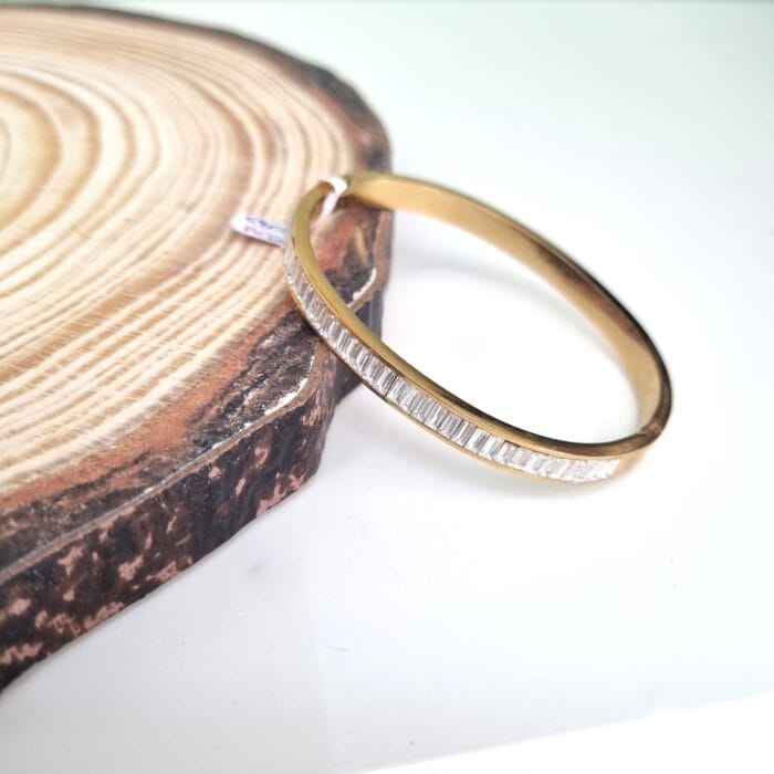 Β102 Ατσάλινο βραχιόλι με στρας - Image 1