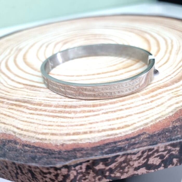 Β110 Ατσάλινο ασημί βραχιόλι - Image 1