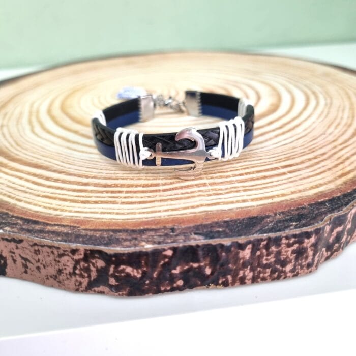 Β125 Βραχιόλι με ατσάλινη άγκυρα - Image 1