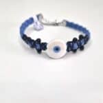 Βραχιόλι με στρόγγυλο άσπρο μάτι