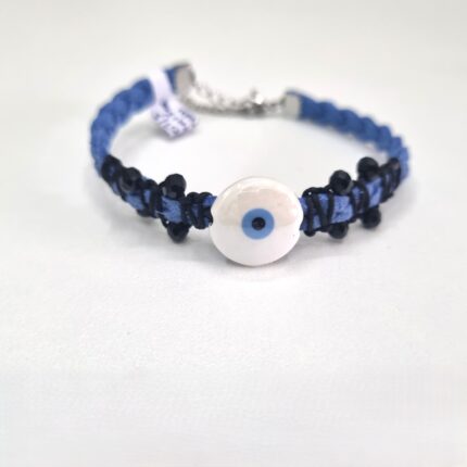 Βραχιόλι με στρόγγυλο άσπρο μάτι