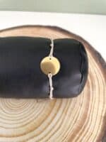 Βραχιόλι με χρυσό ατσάλινο φλουρί