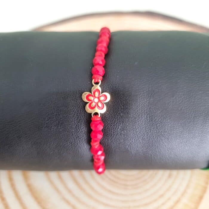 Βραχιόλι με ατσάλινο λουλούδι - Image 3