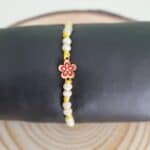 Βραχιόλι με ατσάλινο λουλούδι - Image 2