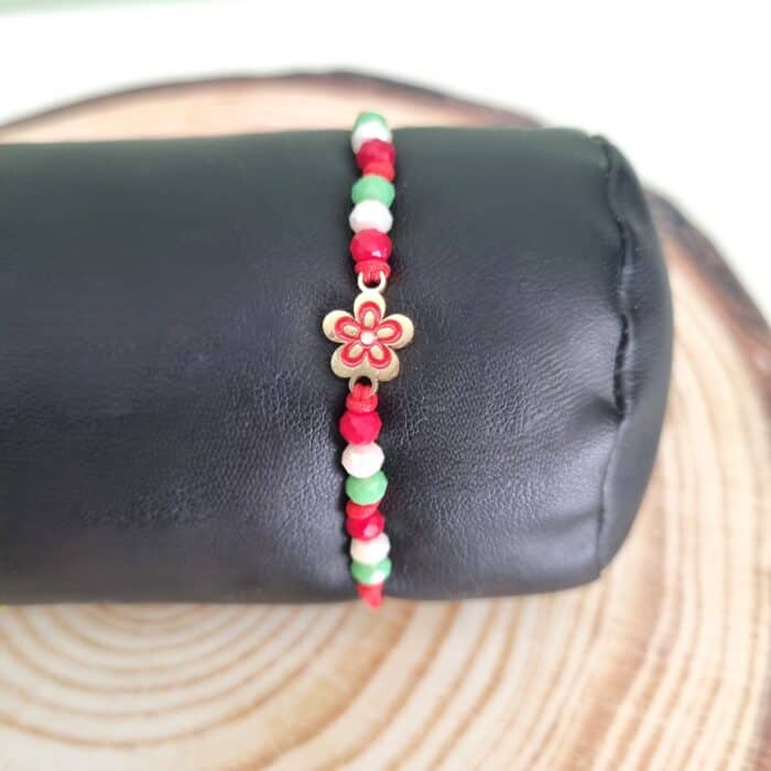 Β69 Βραχιόλι με ατσάλινο λουλούδι - Image 1