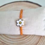 Βραχιόλι με ατσάλινη μαργαρίτα