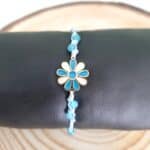 Βραχιόλι με ατσάλινο λουλούδι - Image 2