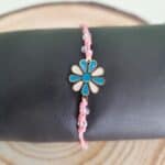 Βραχιόλι με ατσάλινο λουλούδι