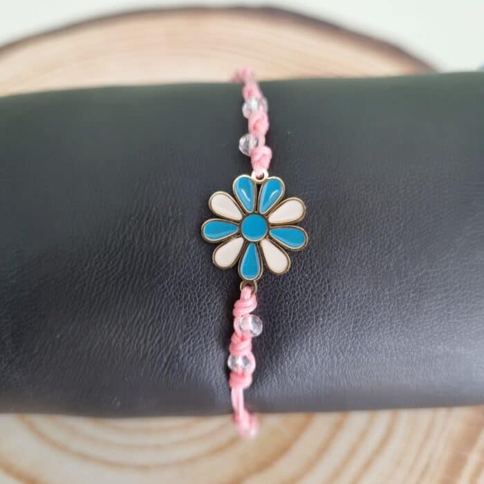 Βραχιόλι με ατσάλινο λουλούδι - Image 1