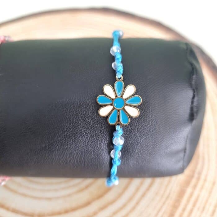 Βραχιόλι με ατσάλινο λουλούδι - Image 4