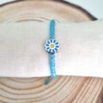 Βραχιόλι με ατσάλινο λουλούδι - Image 2