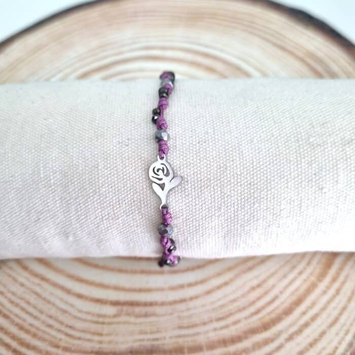 Βραχιόλι με ατσάλινο τριανταφυλλάκι - Image 4