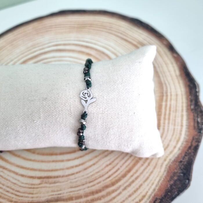 Β90 Βραχιόλι με ατσάλινο τριανταφυλλάκι - Image 1