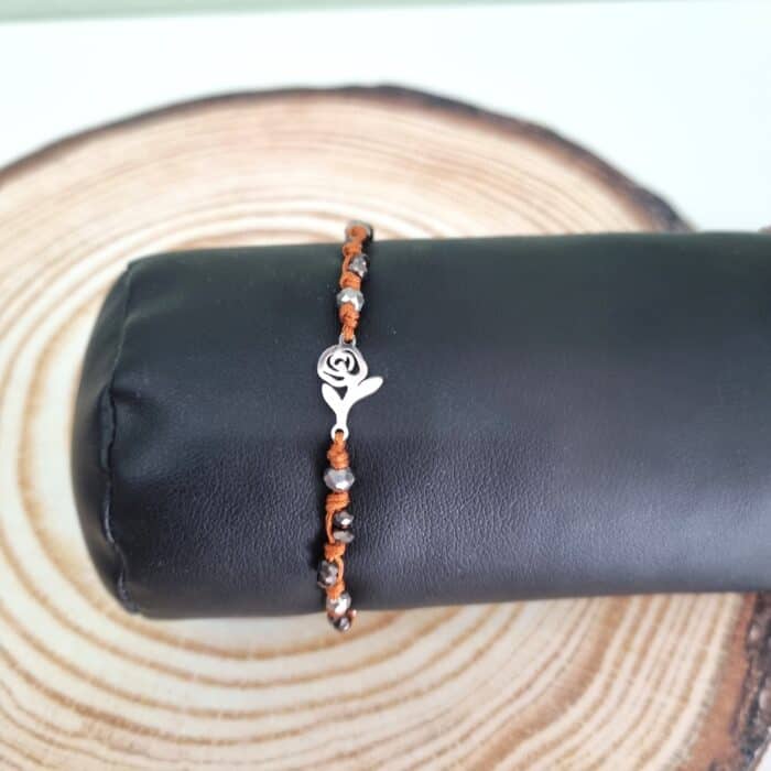 Βραχιόλι με ατσάλινο τριανταφυλλάκι - Image 3