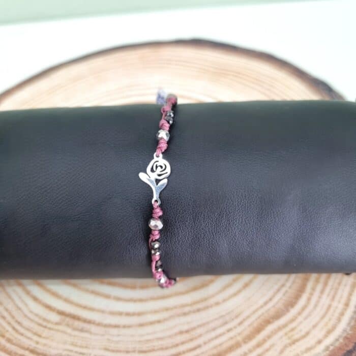 Βραχιόλι με ατσάλινο τριανταφυλλάκι - Image 2